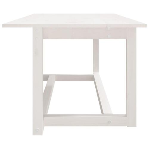 Sofabord 110x55x45 cm massivt fyrretræ hvid