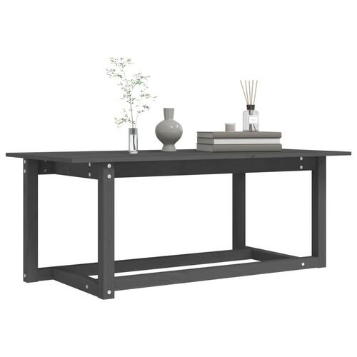 Sofabord 110x55x45 cm massivt fyrretræ grå