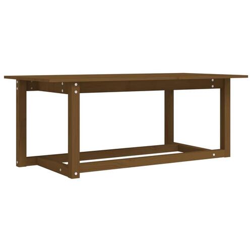 Sofabord 110x55x45 cm massivt fyrretræ gyldenbrun