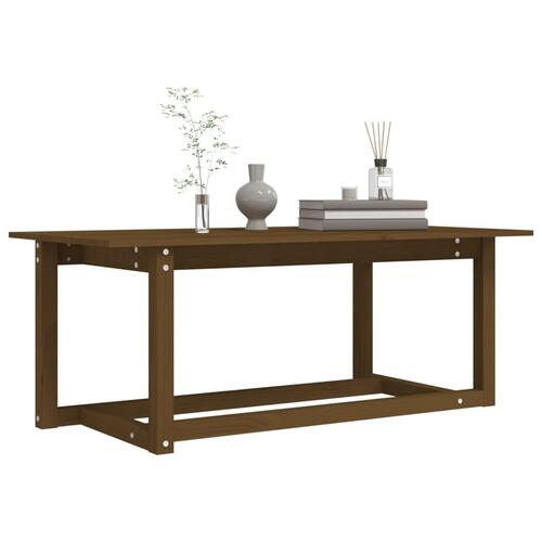 Sofabord 110x55x45 cm massivt fyrretræ gyldenbrun