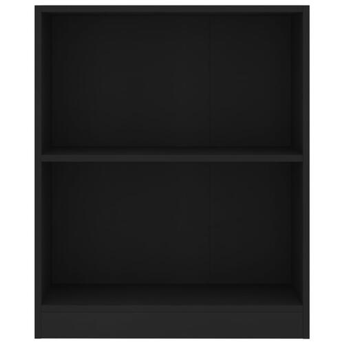 Bogreol 60x24x76 cm konstrueret træ sort