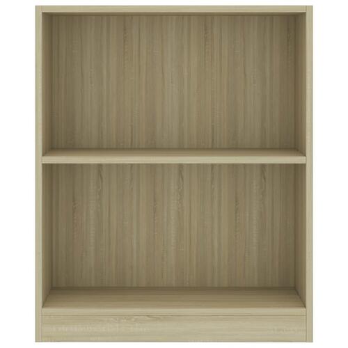 Bogreol 60x24x76 cm konstrueret træ sonoma-egetræsfarvet