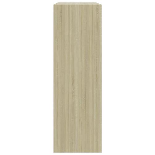Bogreol 60x24x76 cm konstrueret træ sonoma-egetræsfarvet