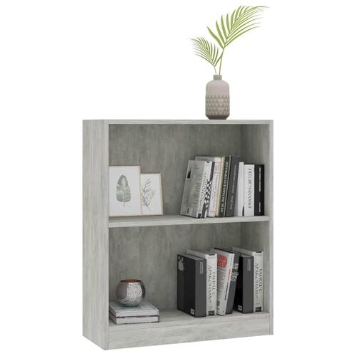 Bogreol 60x24x76 cm konstrueret træ hvid