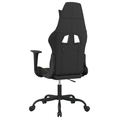 Gamingstol med massagefunktion stof sort og orange