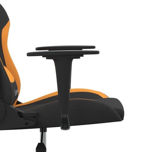 Gamingstol med massagefunktion stof sort og orange
