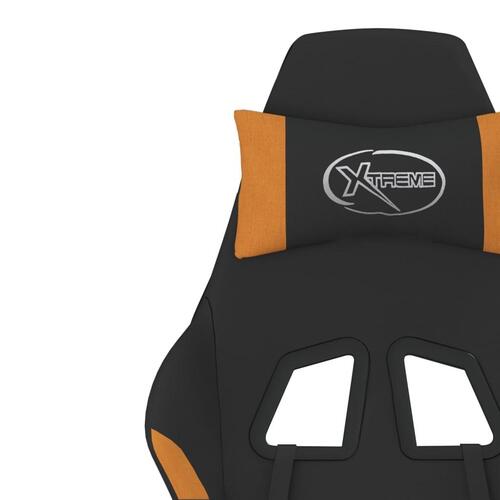 Gamingstol med massagefunktion stof sort og orange