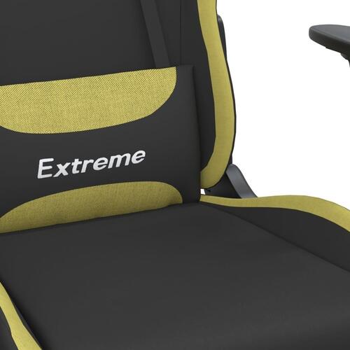 Gamingstol med massagefunktion stof sort og lysegrøn