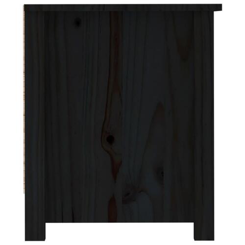 Skoreol 110x38x45,5 cm massivt fyrretræ sort