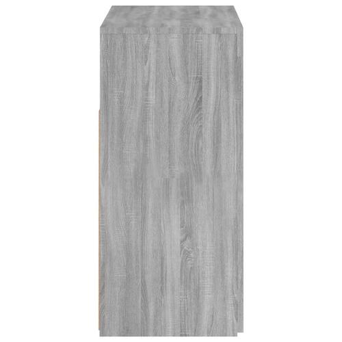 Skænk med LED-lys 80x35x75 cm grå sonoma-eg