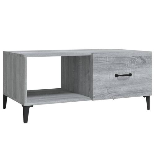 Sofabord 90x50x40 cm konstrueret træ grå sonoma-eg