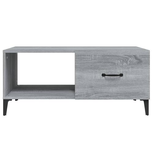 Sofabord 90x50x40 cm konstrueret træ grå sonoma-eg