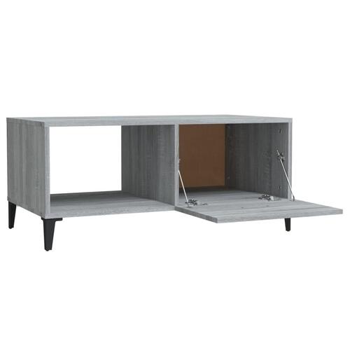 Sofabord 90x50x40 cm konstrueret træ grå sonoma-eg