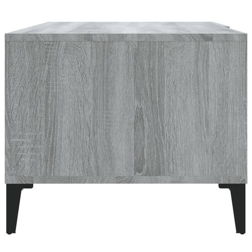 Sofabord 90x50x40 cm konstrueret træ grå sonoma-eg
