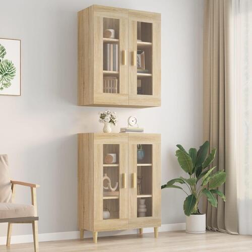 Vægskab 69,5x34x90 cm sonoma-eg
