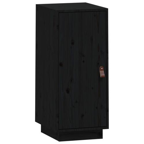 Skænk 34x40x75 cm massivt fyrretræ sort