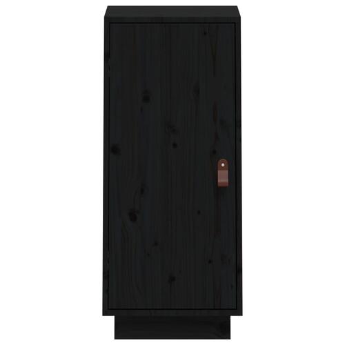 Skænk 34x40x75 cm massivt fyrretræ sort