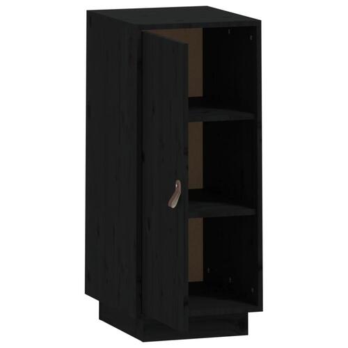Skænk 34x40x75 cm massivt fyrretræ sort