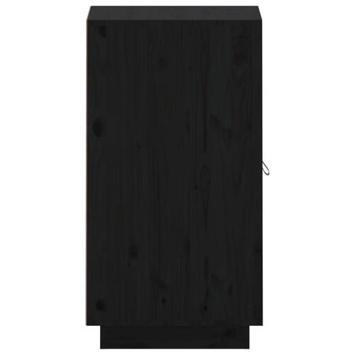 Skænk 34x40x75 cm massivt fyrretræ sort