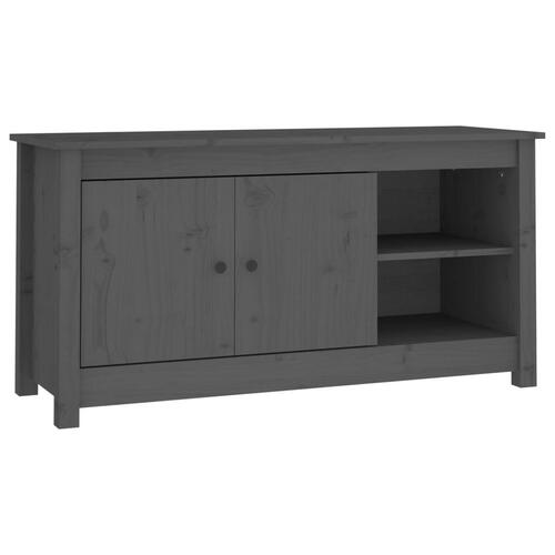 Tv-bord 103x36,5x52 cm massivt fyrretræ grå