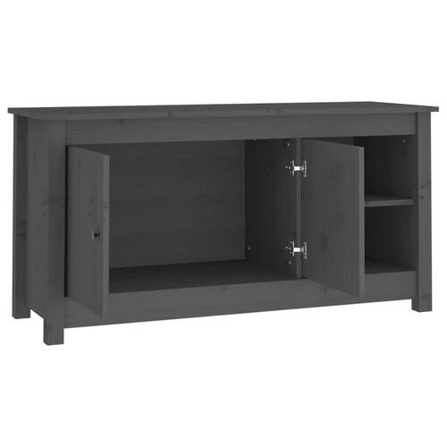 Tv-bord 103x36,5x52 cm massivt fyrretræ grå