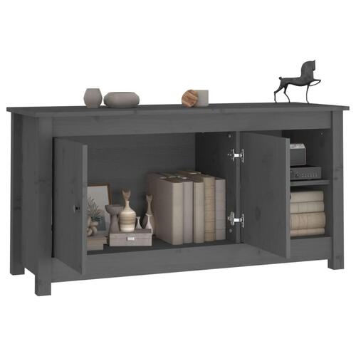 Tv-bord 103x36,5x52 cm massivt fyrretræ grå