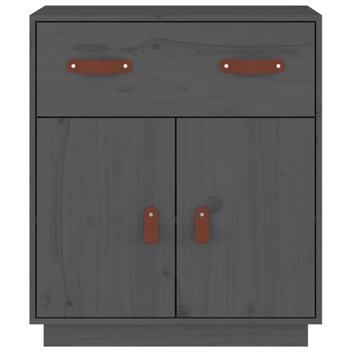 Skænk 65,5x40x75 cm massivt fyrretræ grå