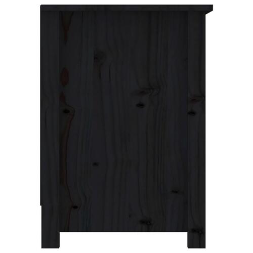 Tv-bord 103x36,5x52 cm massivt fyrretræ sort