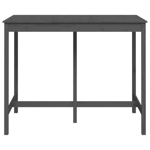 Barbord 140x80x110 cm massivt fyrretræ grå