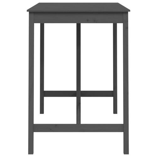 Barbord 140x80x110 cm massivt fyrretræ grå