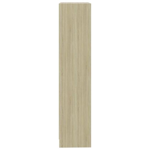 Bogreol med 3 hylder 60x24x109 cm konstrueret træ sonoma-eg