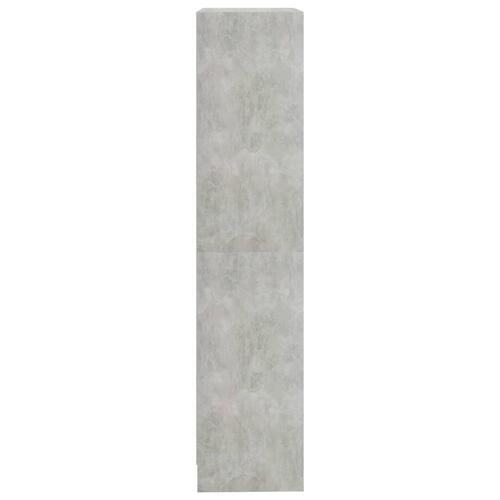 Bogreol med 3 hylder 60x24x109 cm konstrueret træ betongrå