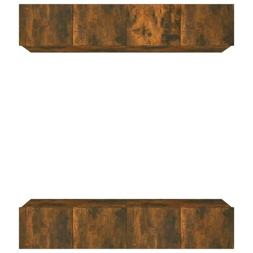 Tv-skabe 4 stk. 80x30x30 cm konstrueret træ røget egetræ