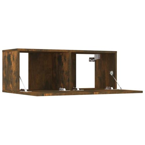 Tv-skabe 4 stk. 80x30x30 cm konstrueret træ røget egetræ