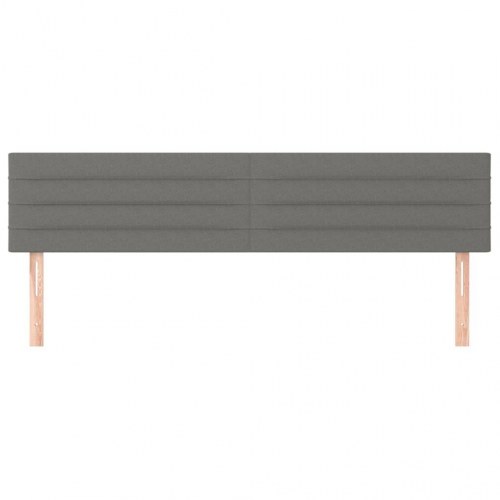 Sengegavl i stof 200 × 5 × 78/88 cm - mørkegrå, højdejusterbar