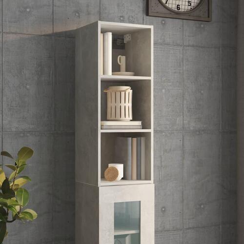 Vægskab 34,5x32,5x90 cm konstrueret træ betongrå