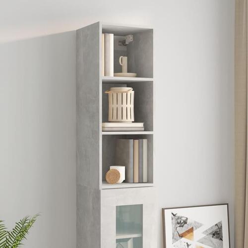 Vægskab 34,5x32,5x90 cm konstrueret træ betongrå