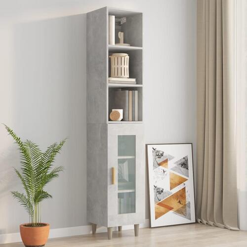 Vægskab 34,5x32,5x90 cm konstrueret træ betongrå