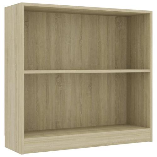 Bogreol 80 x 24 x 75 cm spånplade sonoma-eg