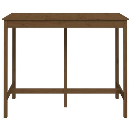 Barbord 140x80x110 cm massivt fyrretræ gyldenbrun