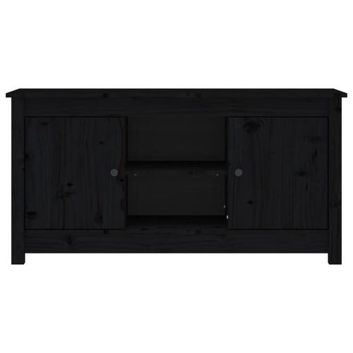 Tv-bord 103x36,5x52 cm massivt fyrretræ sort