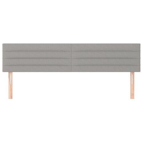 Sengegavle 2 stk. 90x5x78/88 cm stof lysegrå