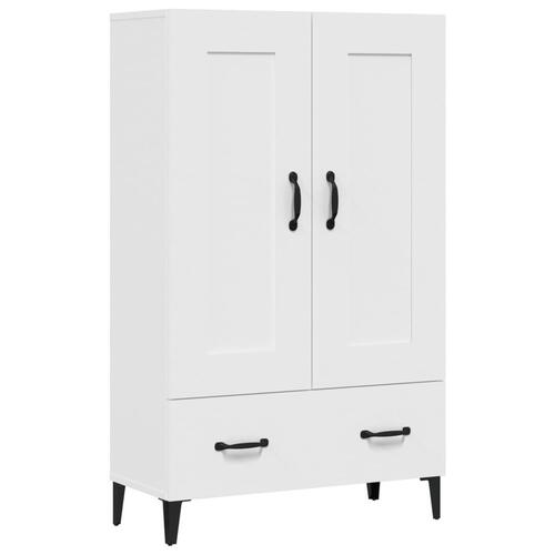 Skab 70x31x115 cm konstrueret træ hvid