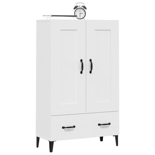 Skab 70x31x115 cm konstrueret træ hvid