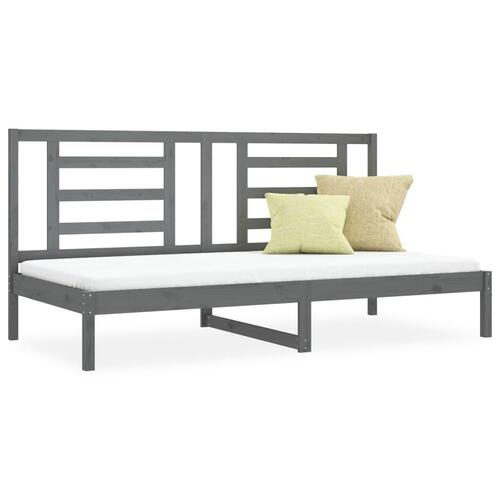 Daybed 90x200 cm massivt fyrretræ grå