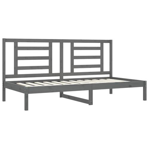 Daybed 90x200 cm massivt fyrretræ grå
