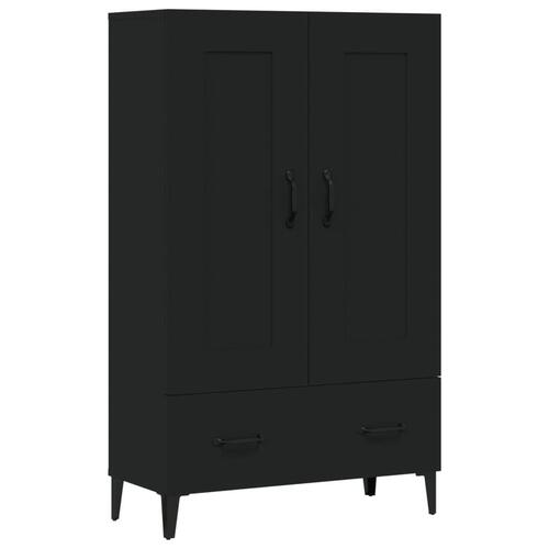 Skab 70x31x115 cm konstrueret træ sort