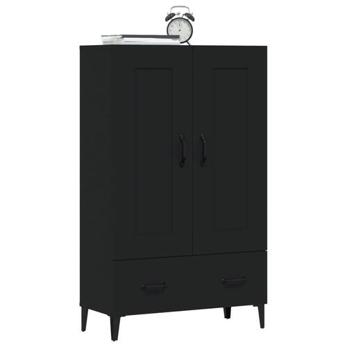 Skab 70x31x115 cm konstrueret træ sort
