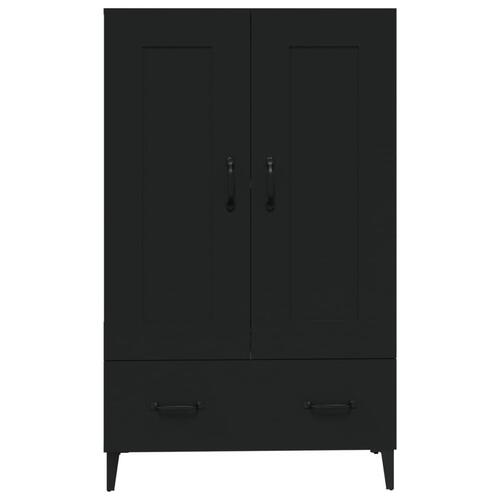 Skab 70x31x115 cm konstrueret træ sort