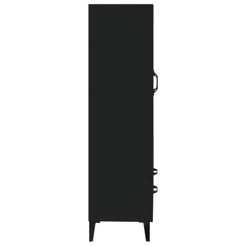Skab 70x31x115 cm konstrueret træ sort